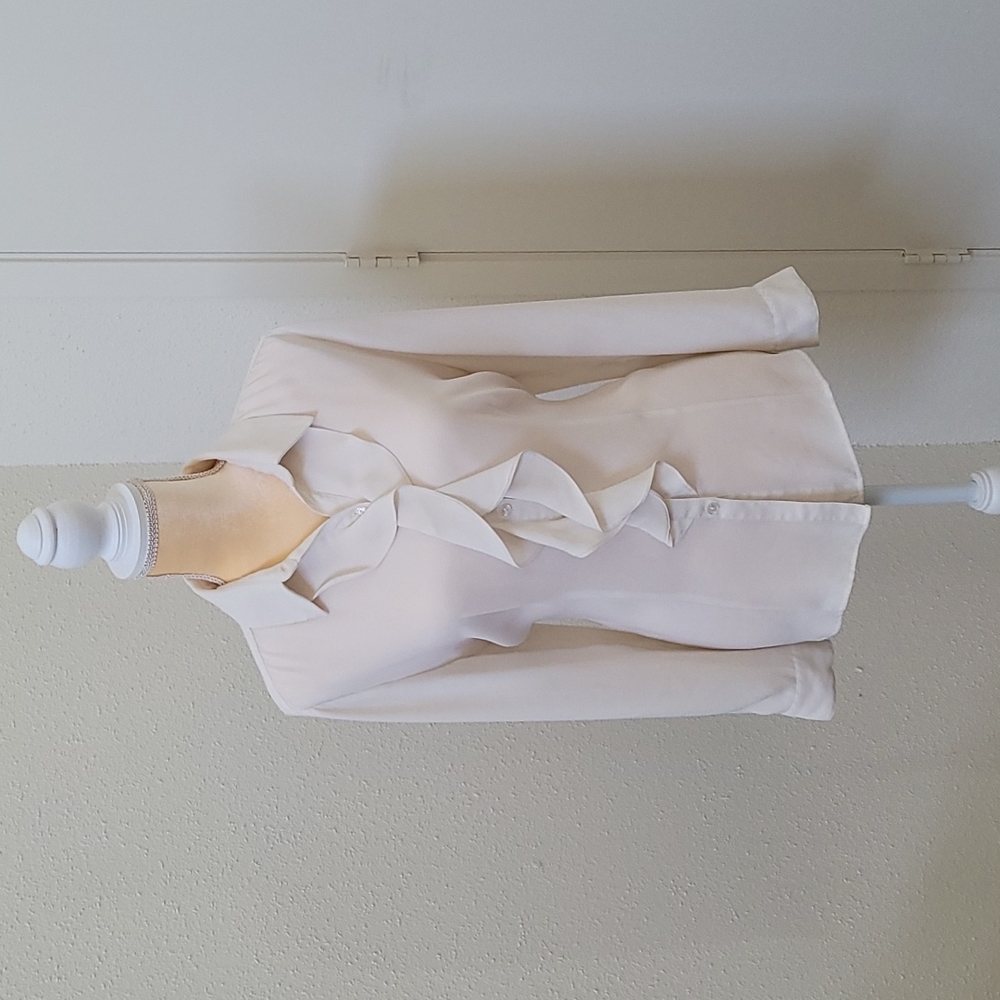 Off White Chico's Blouse Size 2P - Picture 1 of 6